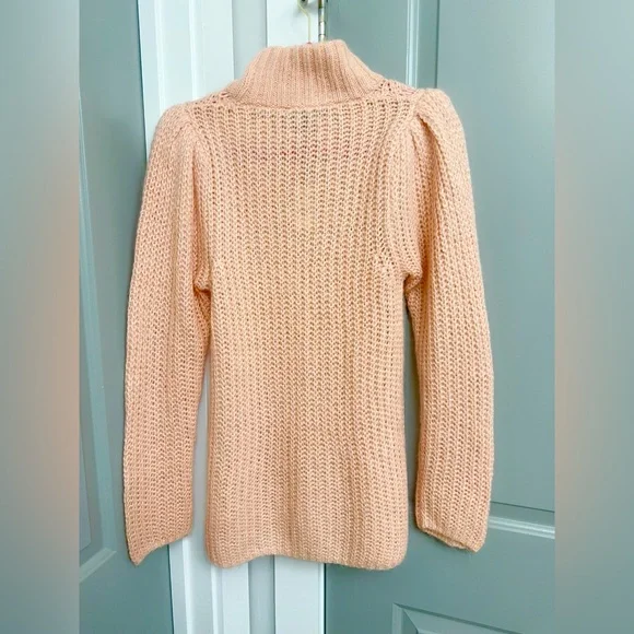 Express Blush Pink Open-Knit Turtleneck Sweater Size Medium NWT - Picture 4 of 4